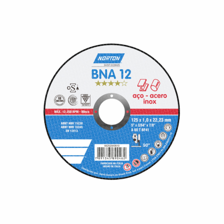 Disco de Corte 115mm x 1.0mm BNA 12 - Norton