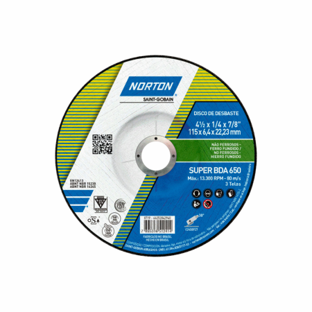 Disco de Desbaste BDA 650 Linea Super 115mm x 6.4mm - Norton